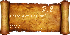 Reisinger Enikő névjegykártya